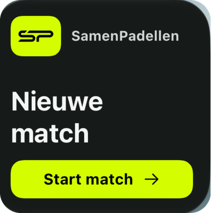 Widget: nieuwe match